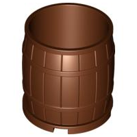 Barrel 4 x 4 x 3.5 in Reddish Brown