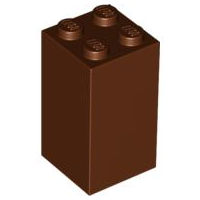 Brick 2 x 2 x 3 in Reddish Brown