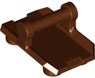 Plate Special / Shield Rectangular with 4 Studs, Handle in Reddish Brown