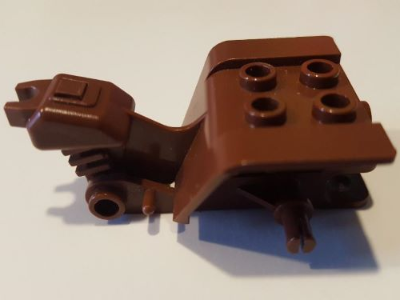 Vehicle Body, Tricycle Body Top with Dark Gray Chassis in Reddish Brown