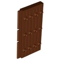 Door 1 x 5 x 7 1/2 Stockade in Reddish Brown