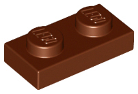 Plate 1 x 2 in Reddish Brown