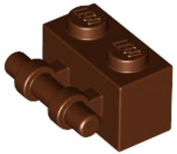 Brick Special 1 x 2 with Handle in Reddish Brown