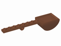 Launcher, with 1 x 8 Plate with Pin Hole and Bucket (Catapult) in Reddish Brown