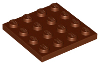 Plate 4 x 4 in Reddish Brown