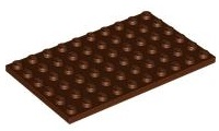 Plate 6 x 10 in Reddish Brown