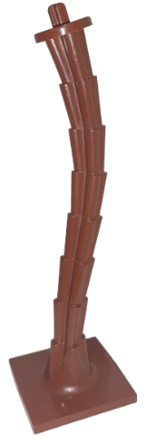 Plant, Palm Tree Base and Trunk 4 x 4 in Reddish Brown