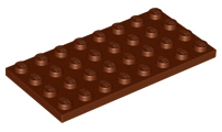 Plate 4 x 8 in Reddish Brown