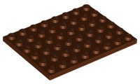 Plate 6 x 8 in Reddish Brown