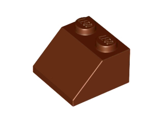 Brick Sloped 45° 2 x 2 in Reddish Brown