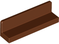 Panel 1 x 4 x 1 with Rounded Corners [Thin Wall] in Reddish Brown