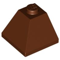 Brick Sloped 45° 2 x 2 Double Convex in Reddish Brown