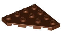 Wedge Plate 4 x 4 Cut Corner in Reddish Brown