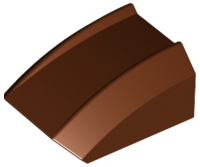 Brick Curved 2 x 2 with Lip, No Studs in Reddish Brown