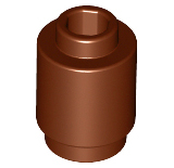 Brick Round 1 x 1 Open Stud in Reddish Brown