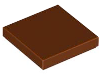 Tile 2 x 2 with Groove in Reddish Brown