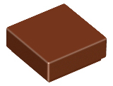 Tile 1 x 1 with Groove in Reddish Brown