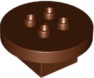 Duplo Table Round 4 x 4 x 1.5 in Reddish Brown