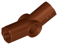 Technic Axle and Pin Connector Angled #3 - 157.5° in Reddish Brown