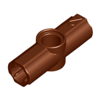 Technic Axle and Pin Connector Angled #2 - 180° in Reddish Brown