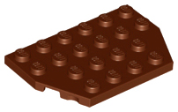 Wedge Plate 4 x 6 Cut Corners in Reddish Brown