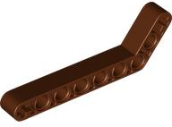 Technic Beam 1 x 9 Bent (7 - 3) Thick in Reddish Brown