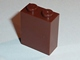 Brick 1 x 2 x 2 with Inside Axle Holder in Reddish Brown