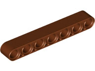 Technic Beam 1 x 7 Thick in Reddish Brown