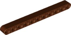 Technic Beam 1 x 11 Thick in Reddish Brown