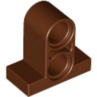 Technic Pin Connector Plate 1 x 2 x 1 2/3 [Two Holes On Top] in Reddish Brown