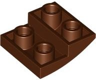 Brick Curved Inverted 2 x 2 x 2/3 in Reddish Brown