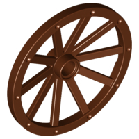 Wheel Wagon Huge (43mm D.) in Reddish Brown