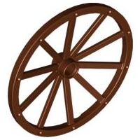 Wheel Wagon Giant (56mm D., 7 studs Dia.) in Reddish Brown