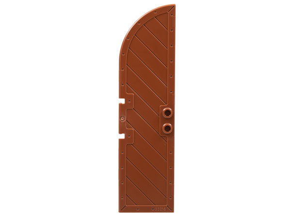 Door 1 x 4 x 11 1/3 Arched Top in Reddish Brown