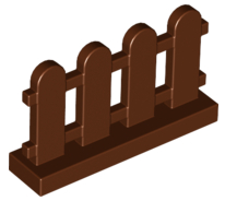 Picket Fence 1 x 4 x 2 in Reddish Brown