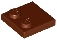 Plate Special 2 x 2 with Only 2 studs in Reddish Brown