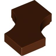 Tile Special 2 x 2 with 2 Quarter Round Cutouts in Reddish Brown