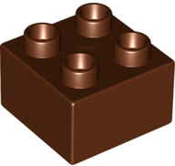 Duplo Brick 2 x 2 in Reddish Brown