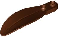 Plant, Leaf 2 x 6 x 1 with 2 Studs in Reddish Brown