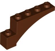 Brick Arch 1 x 5 x 2 in Reddish Brown