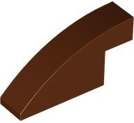 Brick Curved 1 x 4 x 1 2/3 No Studs in Reddish Brown