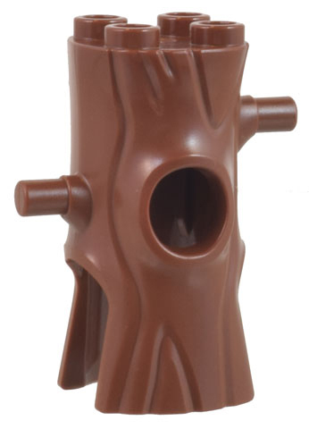 Costume Tree Trunk with Branch, Hole for Face in Reddish Brown
