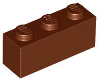 Brick 1 x 3 in Reddish Brown