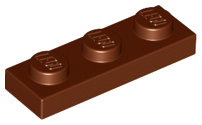 Plate 1 x 3 in Reddish Brown