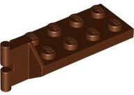 Hinge Plate 2 x 4 with Articulated Joint - Male in Reddish Brown