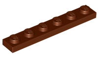 Plate 1 x 6 in Reddish Brown