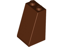Brick Sloped 75° 2 x 2 x 3 [Solid Studs] in Reddish Brown