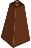 Brick Sloped 75° 2 x 2 x 3 Double Convex in Reddish Brown