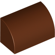 Brick Curved 1 x 2 x 1 No Studs in Reddish Brown