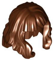 Hair Mid-Length, Wavy, Bangs in Reddish Brown